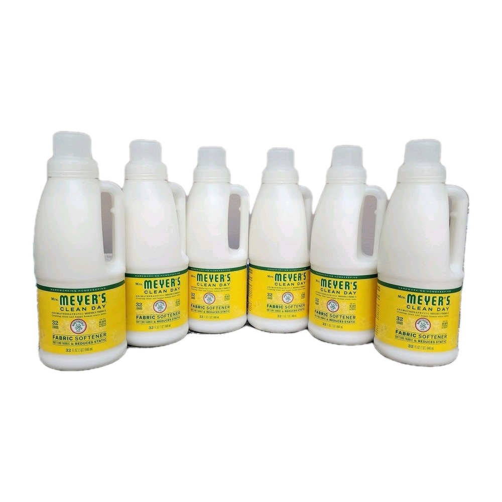 6 Pack MRS. MEYER'S Clean Day Liquid Fabric Softener, 32 Fl Oz Honeysuckle